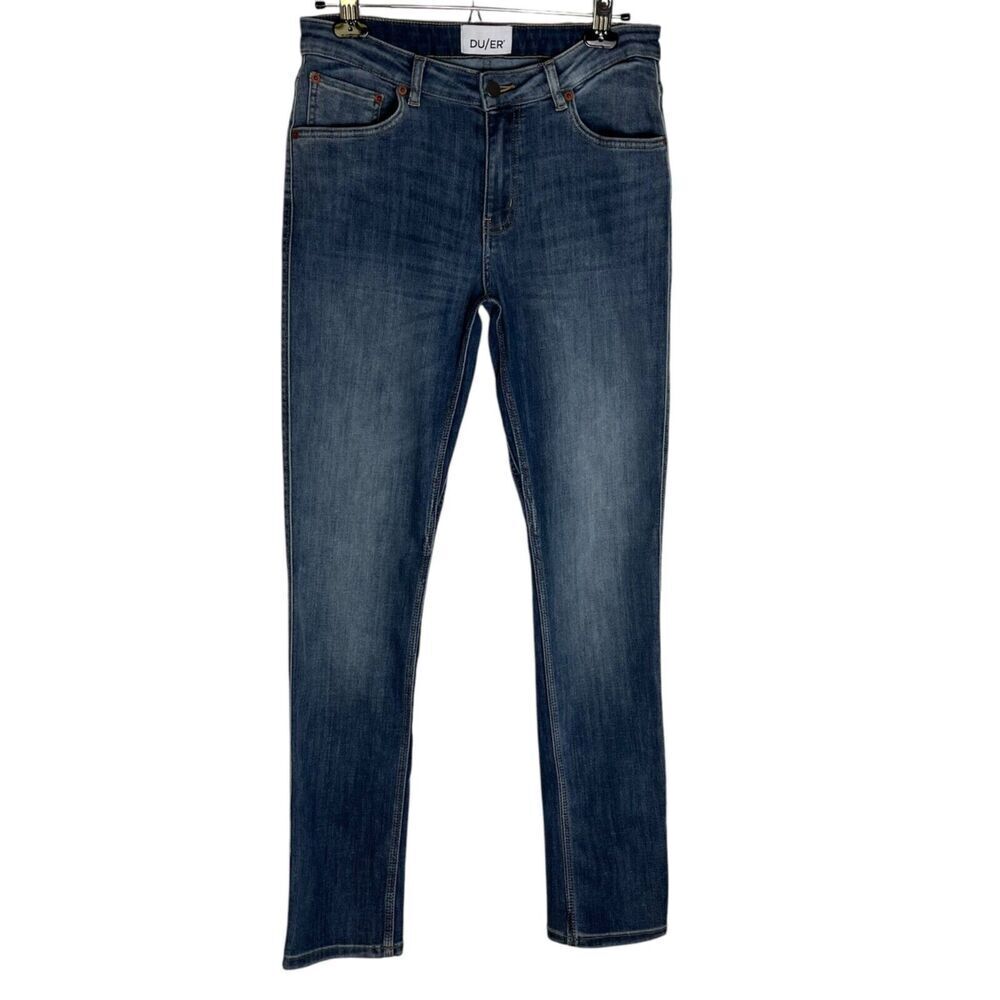 Du/er Performance Denim Mid Rise Slim Straight Jeans Women's 29 x 32